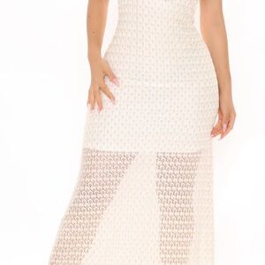 Fashion Nova Cream Maxi Dress
